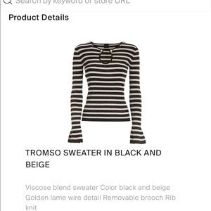 PINKO Tromso metallic knit jumper NWT Medium